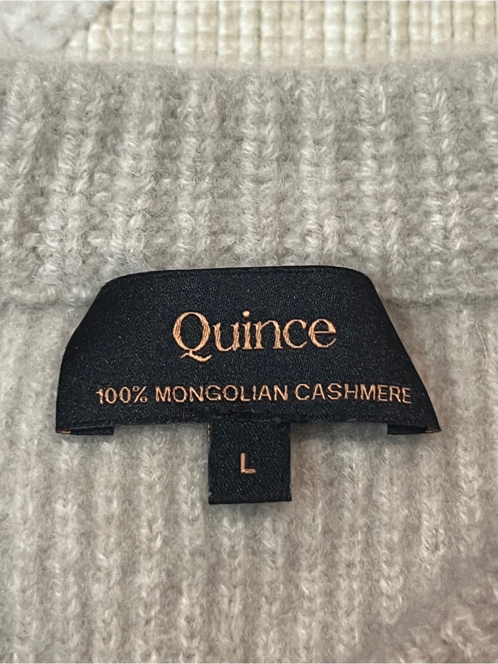 Quince Mongolian Cashmere Fisherman Crewneck Sweater Womens Size Small Beige - Picture 4 of 8